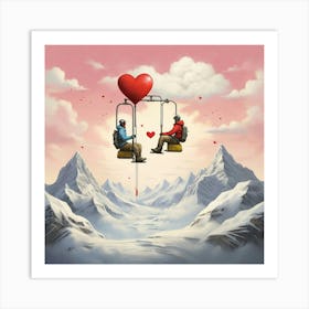 Mountain Love Lift Art Print 0 Art Print