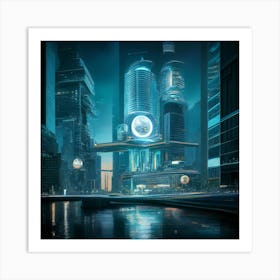 Futuristic City 23 Art Print