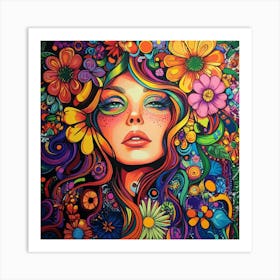 Flower Girl 15 Art Print