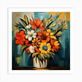 Flowers In A Vase 6 Art Print