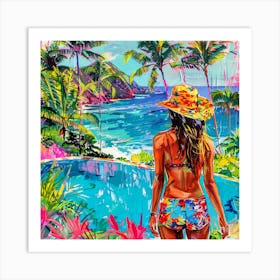 Hawaiian Girl Art Print