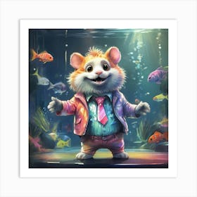 Hamster In A Suit 1 Art Print