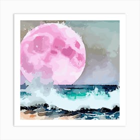 Pink Moon Art Print