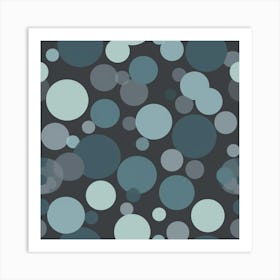 Blue Circles 1 Art Print