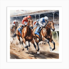 Jockeys Racing 12 Art Print