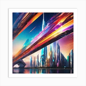 Futuristic Cityscape 105 Art Print