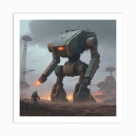 Futuristic Robot 7 Art Print