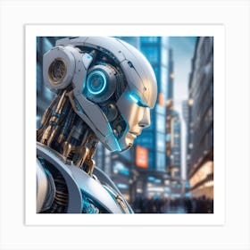 Robot In The City 44 Art Print