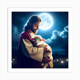Jesus With Lamb Art Print