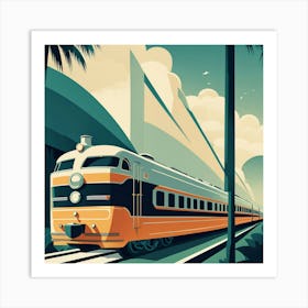 Train On The Tracks Art Print