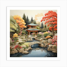 In The Garden Japanese Friendship Garden Art Print 2 Art Print