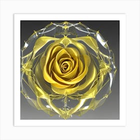 Golden Rose 3 Art Print