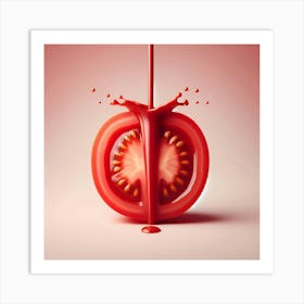 Tomato Juice Splash 1 Art Print