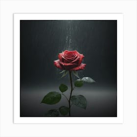 Rose In The Rain 2 Art Print
