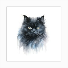 Black Persian Cat Portrait 1 Art Print