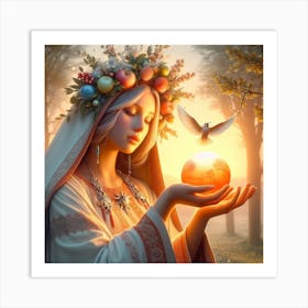 Virgin And The Dove Art Print