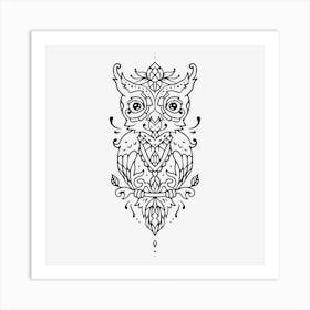 Owl Mandala Art Print