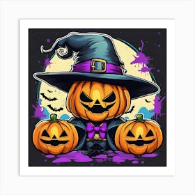 Halloween Pumpkins Art Print