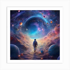 Man In Space Art Print