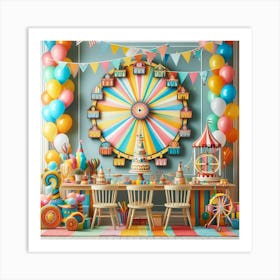 Carnival Birthday Party Art Print