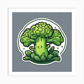 Broccoli Sticker 4 Art Print