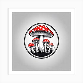 Mushroom Logo 7 Art Print