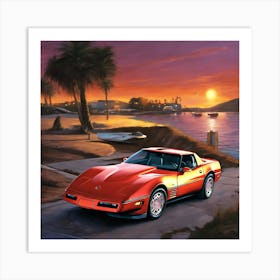 1988 sunset Art Print