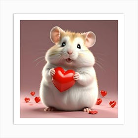 Valentines Hamster 7 Art Print