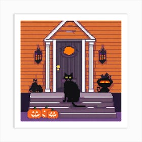 Halloween Pixel Art 1 Art Print