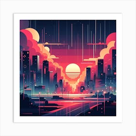 Sci-Fi City 1 Art Print