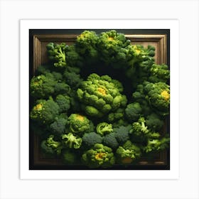 Broccoli Wreath Art Print