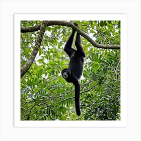 Howler Monkey Primate Wildlife Rainforest Canopy Mammal Tree Branches Tropical Loud Vocal (6) Art Print