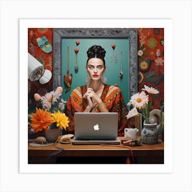 Frida Kahlo's relative nowadays Art Print