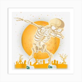 Halloween Dabbing Skeleton Costume Art Print