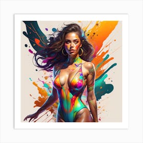 abstract girl 1 Art Print