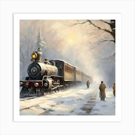 Train In The Snow Art Print