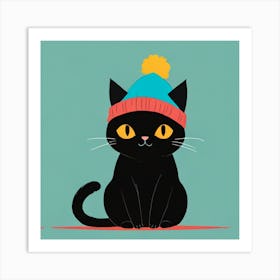 Cat hat Art Print