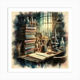 Scientist'S Laboratory Art Print