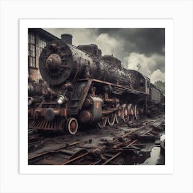 Rusty Train Art Print