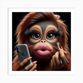 Orangutan Makeup Art Print