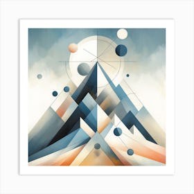 Abstract Mountain Painting Art Print