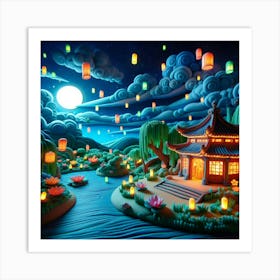 Chinese Lanterns 1 Art Print