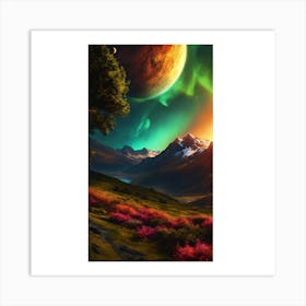 Aurora Planet Art Print