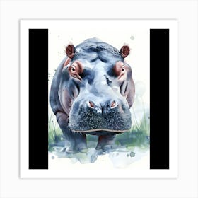 Hippo Art Print