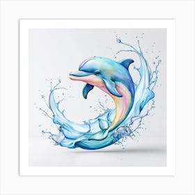 Cute dolphin Art Print