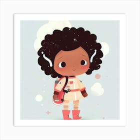 Little Girl In Space Art Print