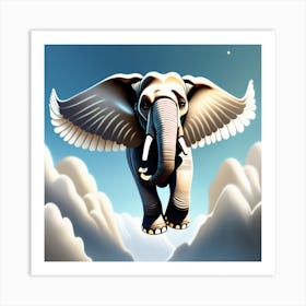 Fantasy Art: Elephant With Wings Art Print