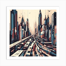 Futuristic City Art Print