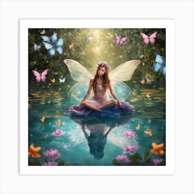 Fairy In Water Art Print