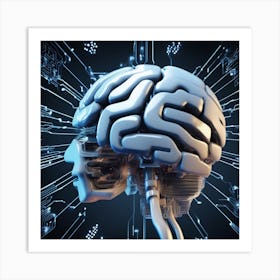 Artificial Intelligence Brain 5 Art Print